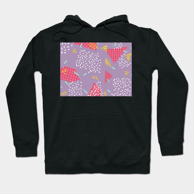 Memphis Disco (purple) Hoodie by Flockadoodle